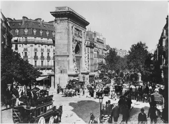 Porte and boulevard Saint-Denis, Paris, c.1900